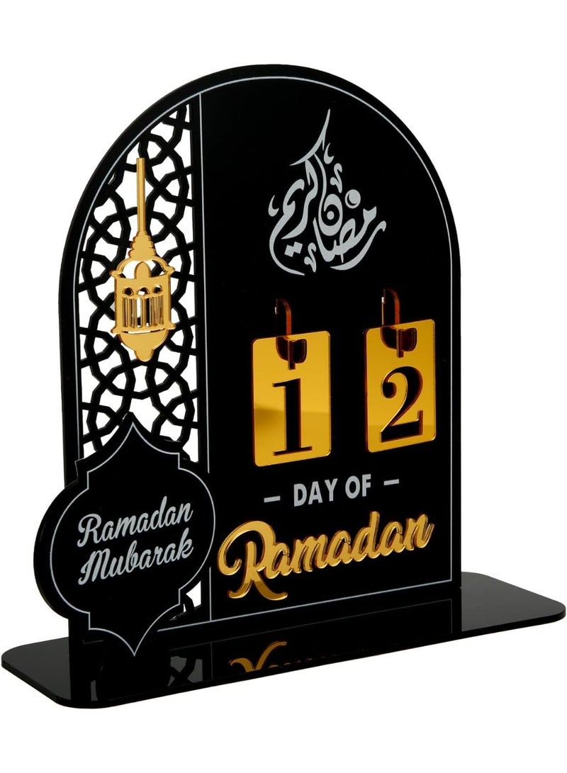 Chielor Ramadan Advent Calendar, Acrylic Countdown Calendars Ramadan Decorations for Home, Acrylic Countdown Calendars Eid Mubaraks Ramadan Decorations Gifts, 30 Days Til Eid - Image 1