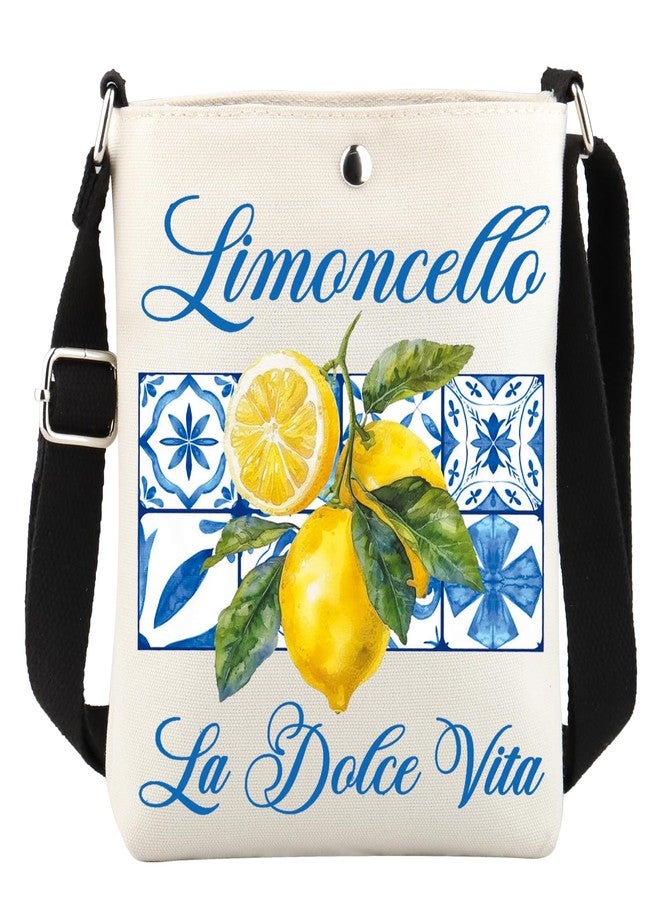 WCGXKO Italian Lemons Crossbody Bag Italian Islands Merchandie Limoncello per Favore Canvas Bag (Limoncello XK) - Image 1