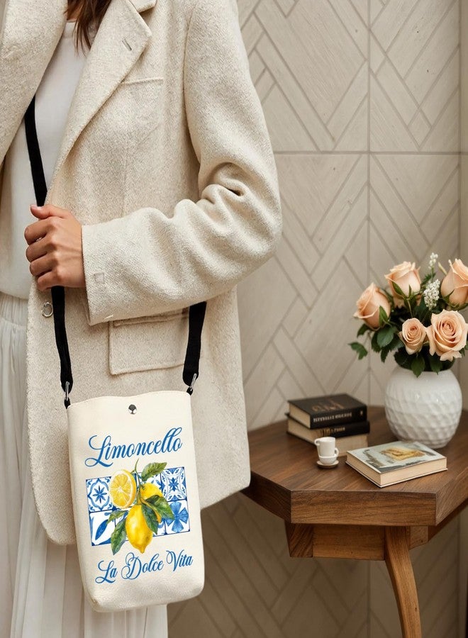 WCGXKO Italian Lemons Crossbody Bag Italian Islands Merchandie Limoncello per Favore Canvas Bag (Limoncello XK) - Image 5