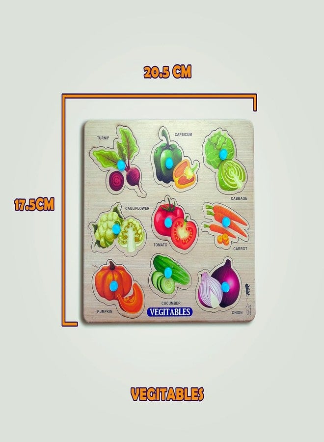 RPC99 Kids Montessori Educational Game of Vegetable Name on Wooden Board - Image 4