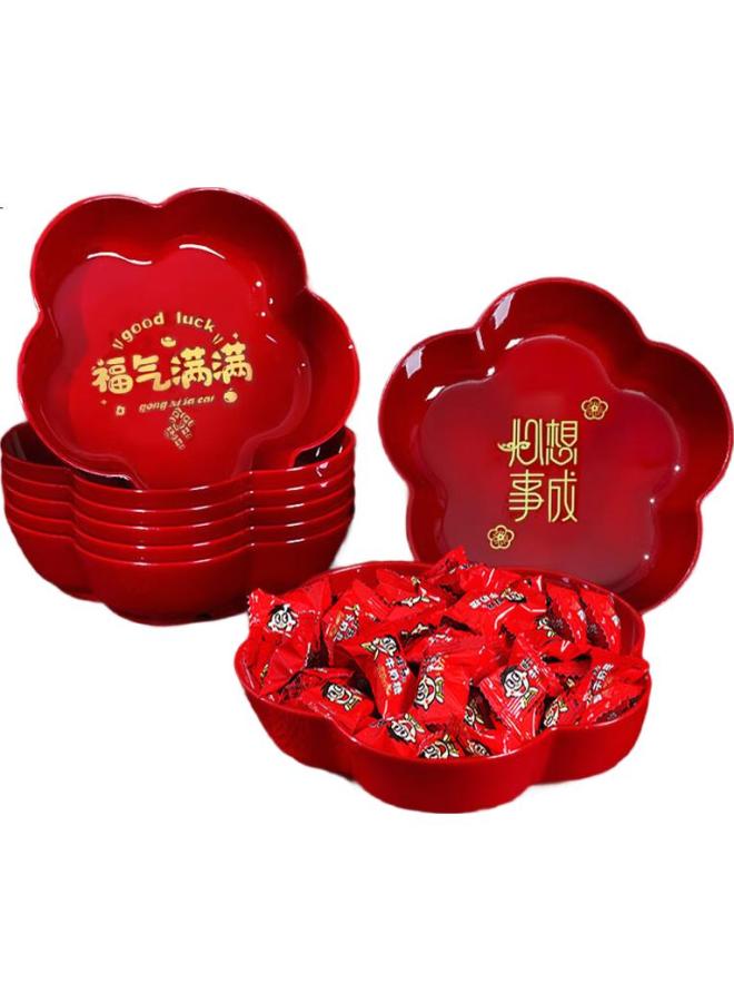 Dipple Dipuer Housewarming Dried Fruit Plate, New Home Living Room Decoration, Fruit Plate, Snack And Melon Seed Display Plate, Storage Dish - Image 1