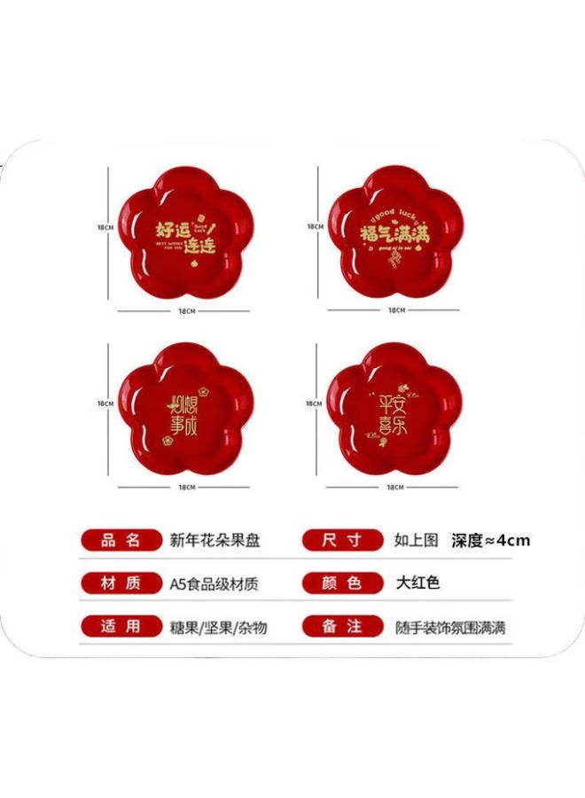 Dipple Dipuer Housewarming Dried Fruit Plate, New Home Living Room Decoration, Fruit Plate, Snack And Melon Seed Display Plate, Storage Dish - Image 2