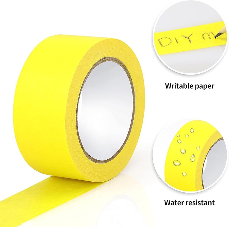 HZYH 6 Rolls Colored Masking Tape Set, Rainbow Crepe Paper Tape for Kids and  Adults - Image 4