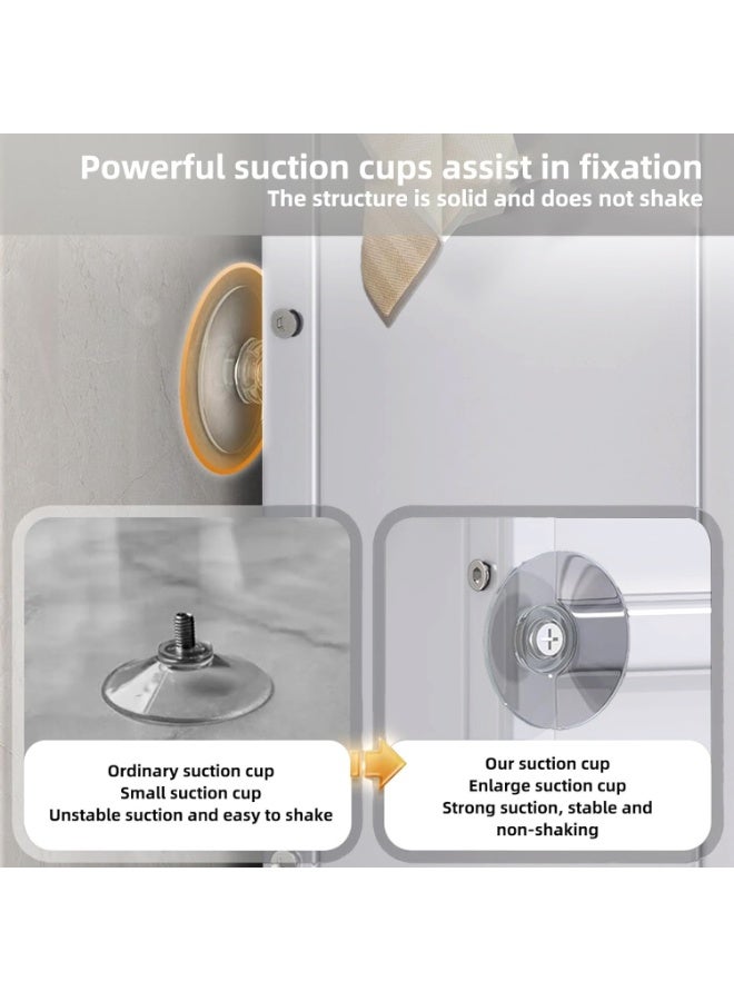 XiuWoo 2 Shelves Drum Washing Machine Rack, Bathroom Corner Stand Storage Organizer Accessories, Free Standing Over Washing Machine Rack, Laundry Shelf, Toilet Storage Cabinet  for Space Saver wih Door - Image 3