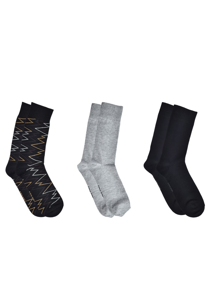 مودي سوكس جوارب رجالية كاجوال من موديز MM-2302-P3 مصنوعة من القطن تسمح بمرور الهواء (عبوة من 3 قطع، ألوان متنوعة) 40-45 (EU). - Image 1