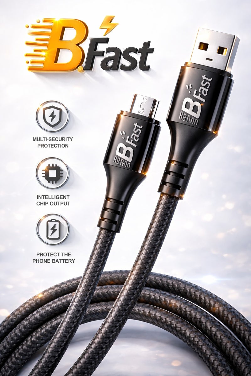 B.Fast Charging Cable - USB to MICRO Certified B.Fast Charging 12 Watt - Image 1