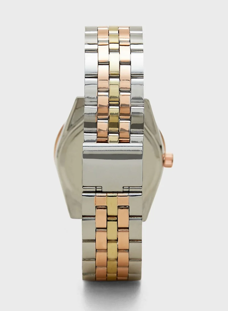 Ginger Tri Tone Bracelet Watch
