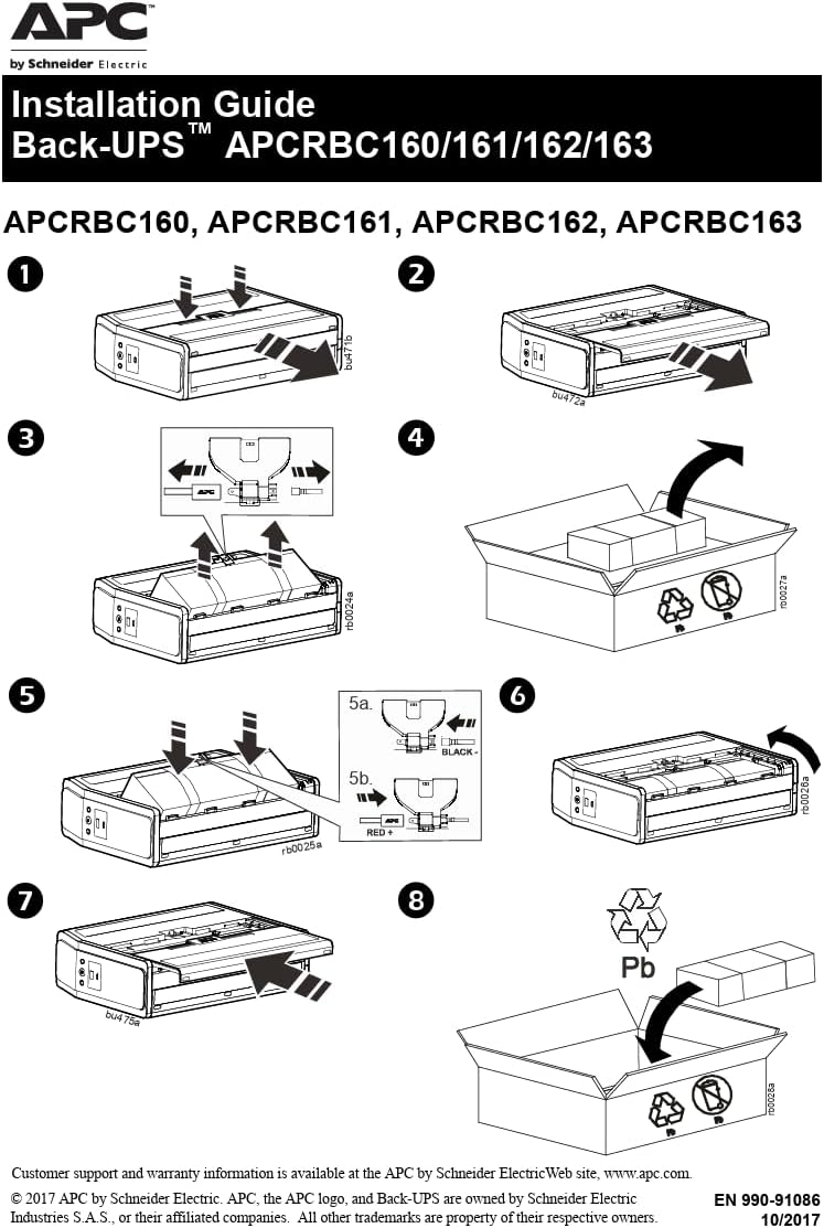 A.P.C. UPS Battery Replacement, APCRBC160 UPS BR1000MS and Select Others - Image 2