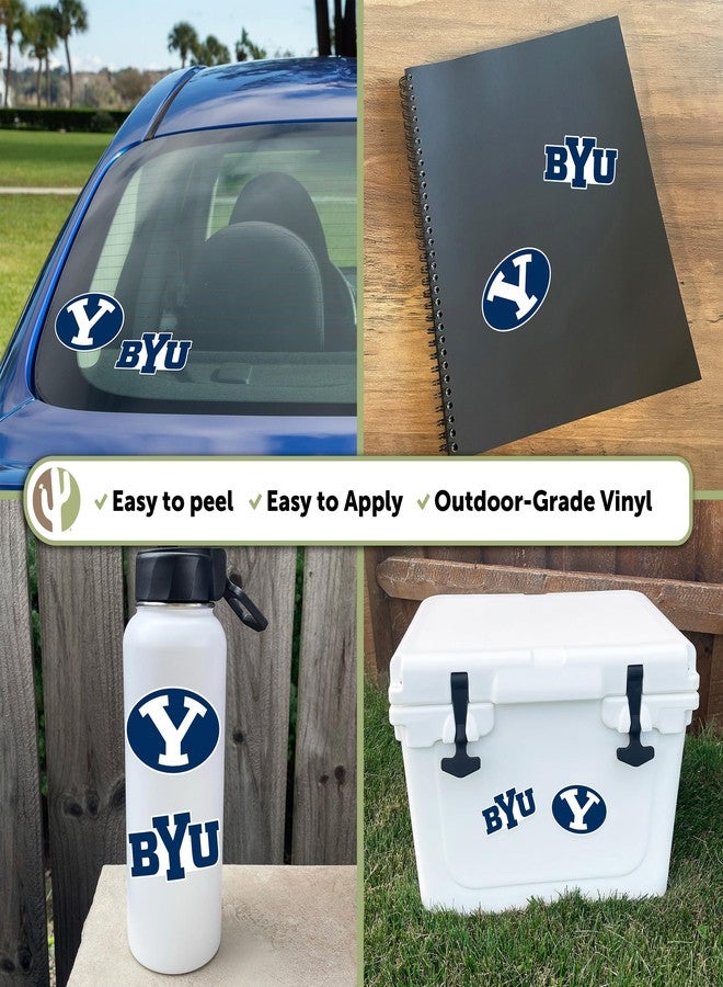 Desert Cactus Brigham Young University Sticker Cougars BYU Cougs Vinyl Decal Laptop Water Bottle Car Scrapbook Sheet (4 Inch Set V1) - Image 2