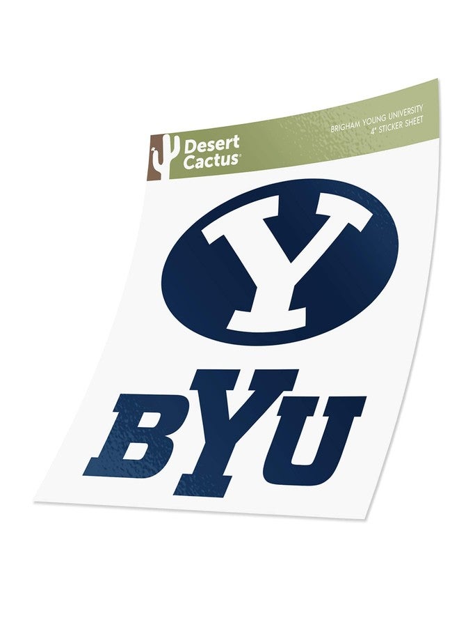 Desert Cactus Brigham Young University Sticker Cougars BYU Cougs Vinyl Decal Laptop Water Bottle Car Scrapbook Sheet (4 Inch Set V1) - Image 3
