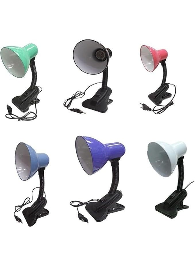 اباجورة مكتب بمشبك متعدده الالوان للمذاكرة بدراع متحرك- متعددة الالوان - Image 1