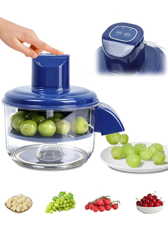 Electric Grape Peeling Machine, Automatic Garlic Peeler Skin Remover for Tomato, Cherry and Small Fruits, Rechargeable Electric Fruit and Vegetable Peeler Skin Remover for Home Kitchen Use, NOT Fits for Large Fruits as Potatoes and Apples - Image 1