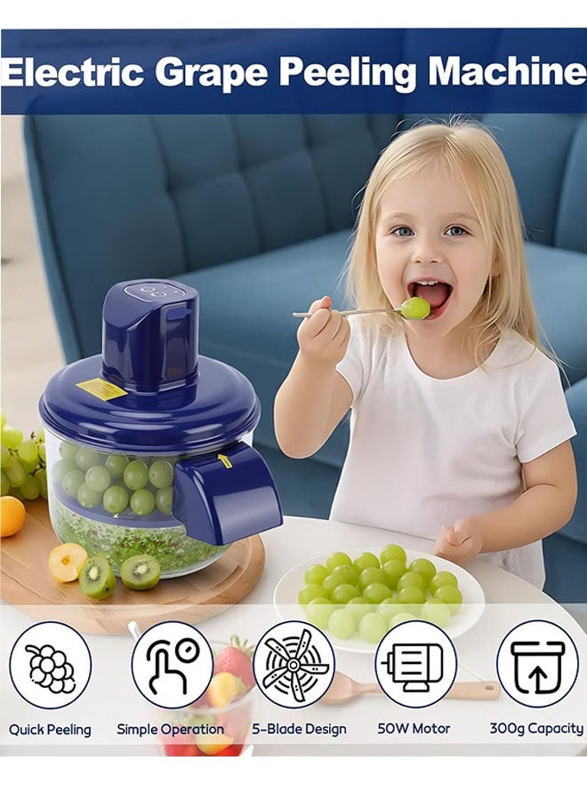 Electric Grape Peeling Machine, Automatic Garlic Peeler Skin Remover for Tomato, Cherry and Small Fruits, Rechargeable Electric Fruit and Vegetable Peeler Skin Remover for Home Kitchen Use, NOT Fits for Large Fruits as Potatoes and Apples - Image 2