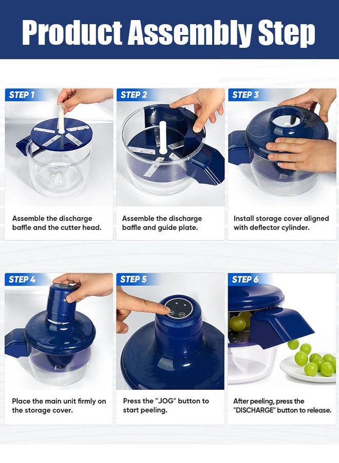 Electric Grape Peeling Machine, Automatic Garlic Peeler Skin Remover for Tomato, Cherry and Small Fruits, Rechargeable Electric Fruit and Vegetable Peeler Skin Remover for Home Kitchen Use, NOT Fits for Large Fruits as Potatoes and Apples - Image 3