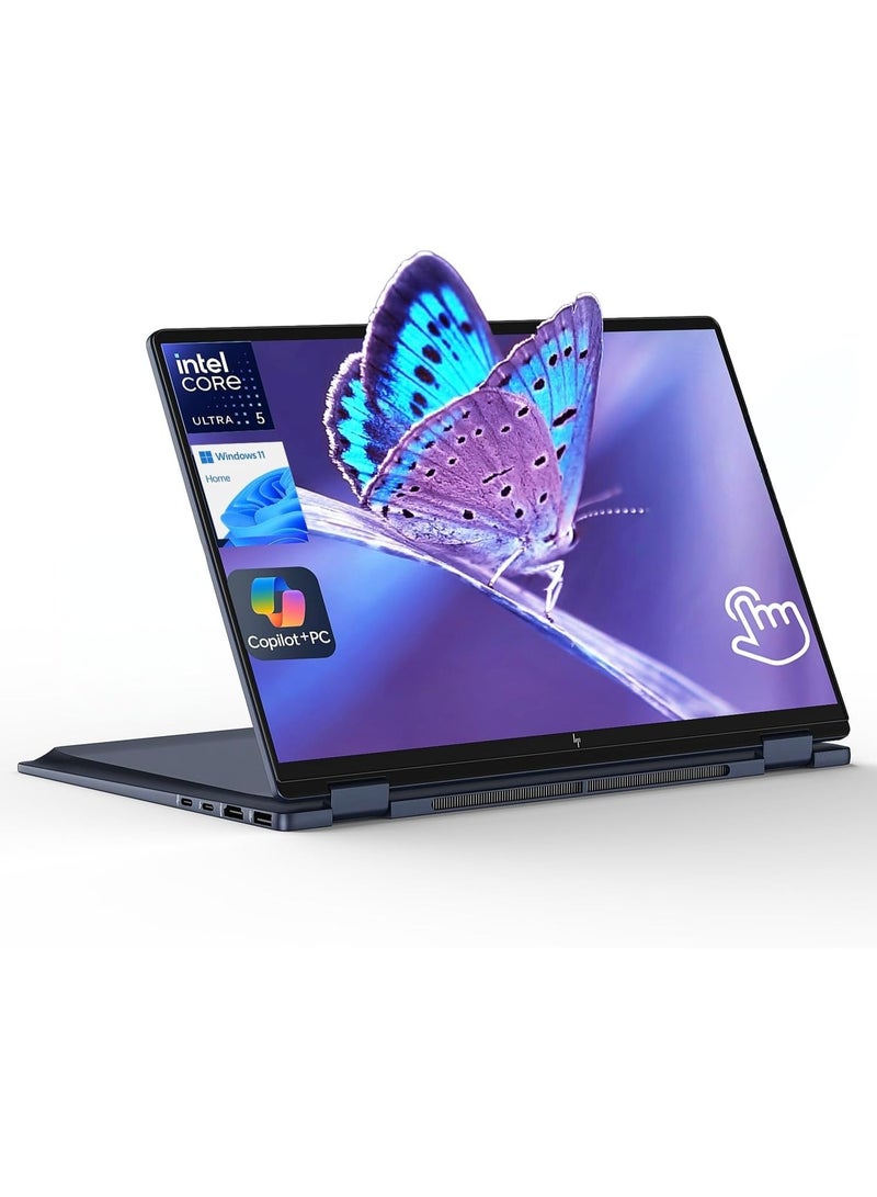 HP OmniBook X Flip 14-FM0013DX 2-in-1 Laptop, 14" WUXGA IPS Touchscreen, Intel Core Ultra 5 226V, 16GB RAM, 2TB SSD, Intel Arc 130V GPU, Thunderbolt 4, Windows 11 Home English Atmospheric Blue - Image 1