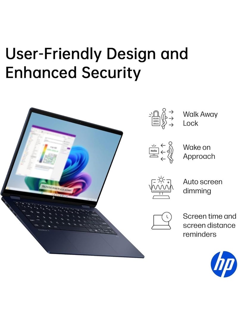 HP OmniBook X Flip 14-FM0013DX 2-in-1 Laptop, 14" WUXGA IPS Touchscreen, Intel Core Ultra 5 226V, 16GB RAM, 2TB SSD, Intel Arc 130V GPU, Thunderbolt 4, Windows 11 Home English Atmospheric Blue - Image 4