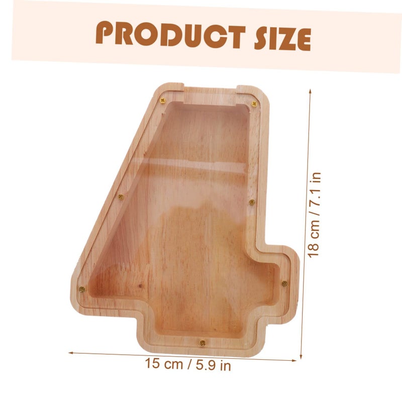 Digital Wooden Piggy Bank Money Counter Safe Savings Jar for Kids - Image 3