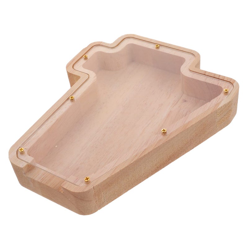 Digital Wooden Piggy Bank Money Counter Safe Savings Jar for Kids - Image 2