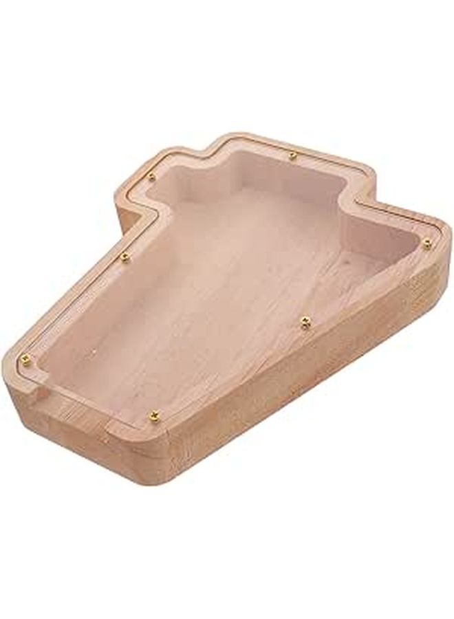 Digital Wooden Piggy Bank Money Counter Safe Savings Jar for Kids - Image 1