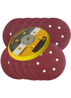 Inditrust Inditrust Heavy duty 6inch Dual Action Random Orbital Sanding pad 10pc Sand paper 80 and 180 grit Wood Polisher  - Image 1