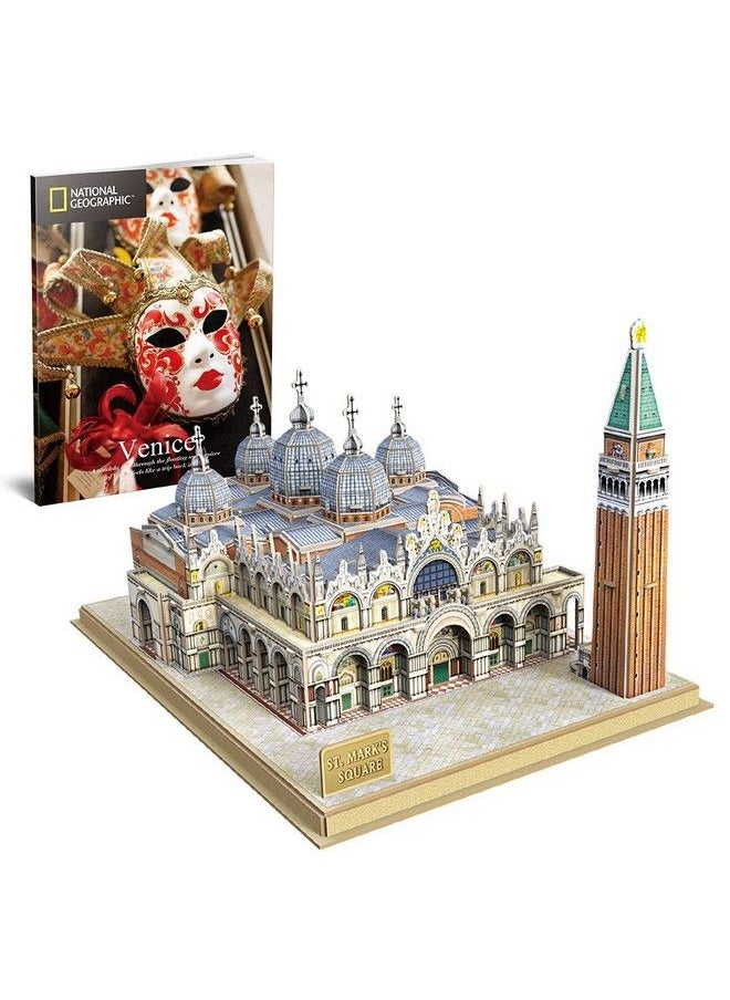 CubicFun - 3D Italy Puzzles Models Architecture Kits For Adults And Kids,With National Geographic Booklet For Venice St.Mark Square - Image 1