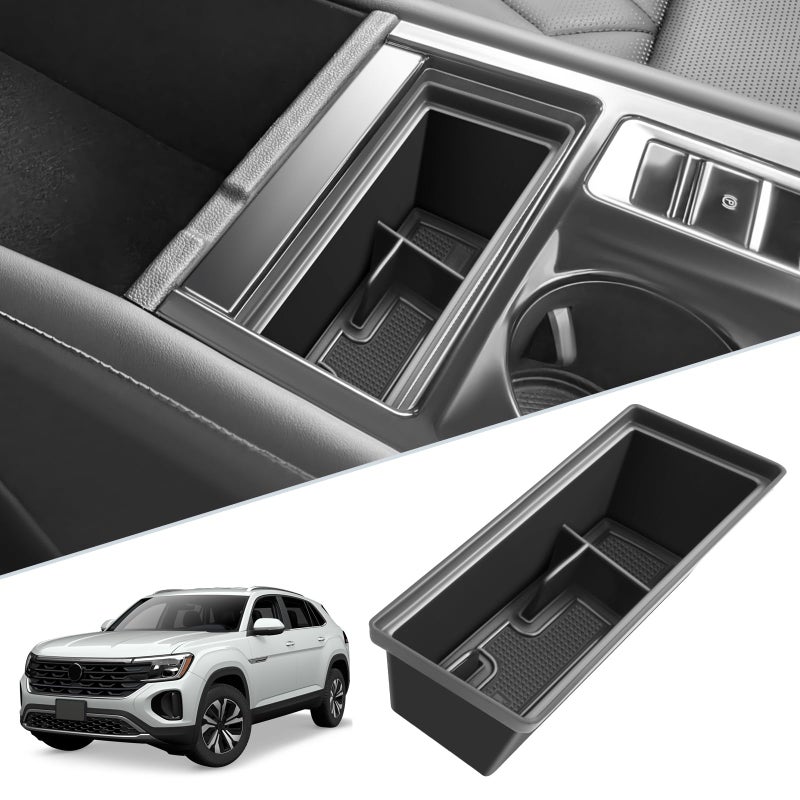 SKTU for 2024 2025 2026 VW Atlas Center Console Organizer 2024 2025 2026 V W Atlas Front Center Console Tray 20242026 Atlas Armrest Storage Box VW Atlas 2024 2025 2026 Accessories Front Organizer