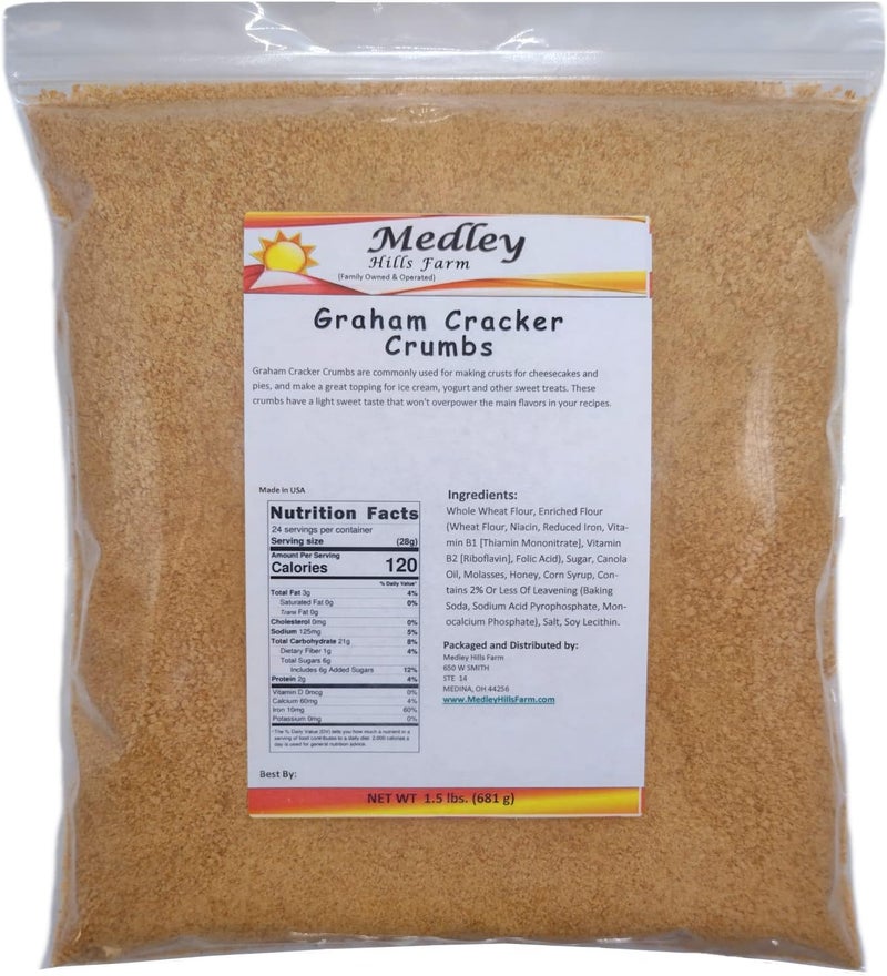 Medley Hills Farm Graham Cracker Crumbs - 1.5 lbs - Image 1