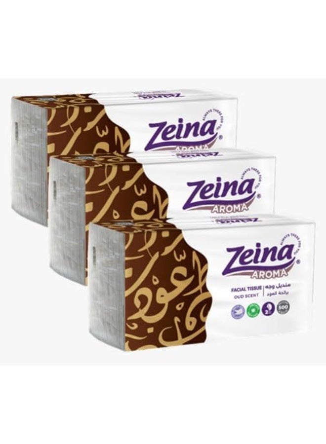Zeina Bundle 3 Bags x 500 Tissue - Aroma Oud