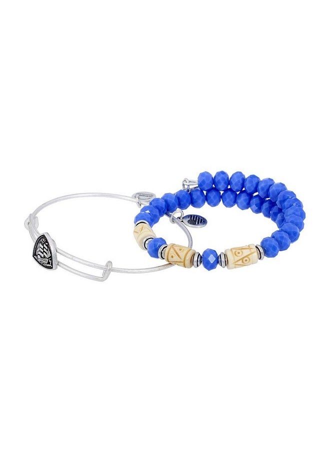 ALEX AND ANI - Navy Vessel Set Of 2 Bracelet Rafaelian Silver One Size - Image 1