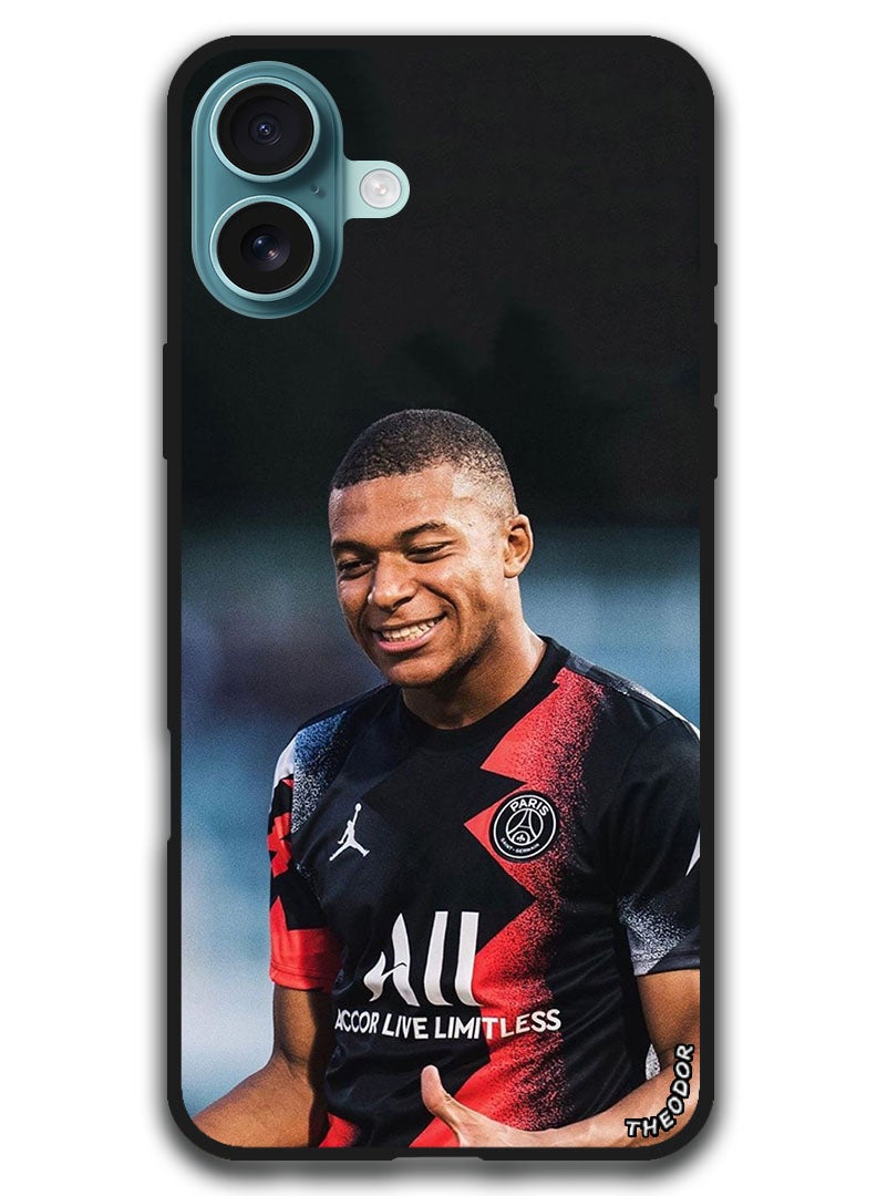 Theodor Protective Case Anti Scratch Shock Proof Bumper Cover For iPhone 16 (6.1)-inch Mbappe 1 - Image 1