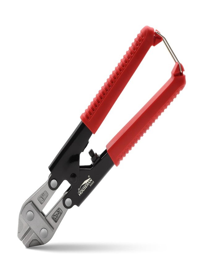 HOUSERAN Bolt Cutter 8 inch CR-V, Mini Bolt Cutter with Comfort Handle Grip, Safty Lock, Heavy Duty Bolt Cutter for Bolts, Steel Wires, Cables and Rivets - Image 1