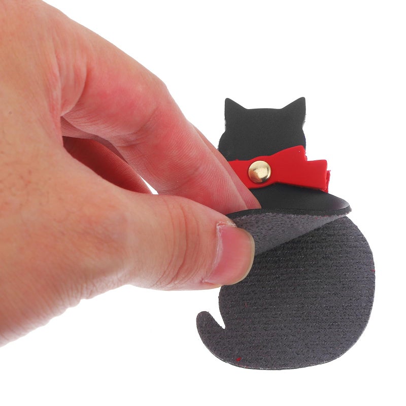 Cute Small Black Cat Leather Bookmarks Set Of 3 Mini Animal Reading Page Markers For Students - Image 5