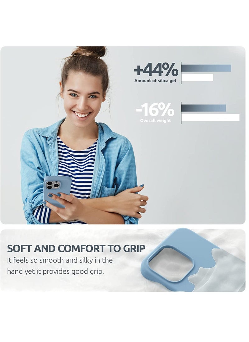 Raxoom Magnetic Case Designed for iPhone 14 Pro Max Case 6.7 inch (2022), Compatible with MagSafe, Liquid Silicone Phone Case for iPhone 14 Pro Max, Blue Fog - Image 5