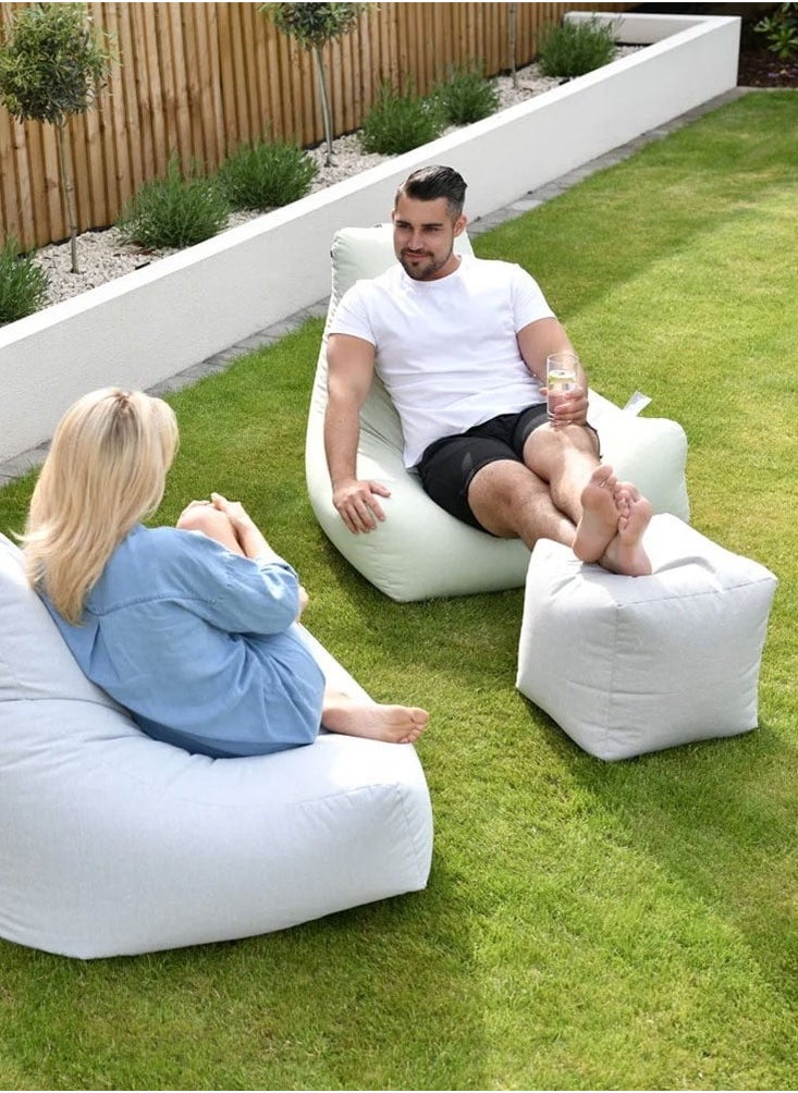 Extreme Lounging Extreme Lounging® - Original B-Box Pouf - Made in UK - Premium Quality Double Stitched Ottoman - UV Protected & Waterproof Stool, Ideal for Indoor & Outdoor Use - 40x40x40cm - Aqua  - Image 3