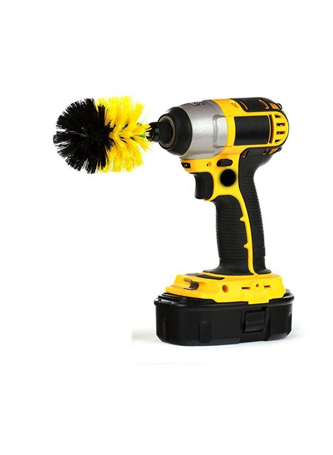 NIBEMINENT 3-Piece Tile Grout Power Scrubber Drill Brush Tub Yellow/Black Small - 2, Large 4, Medium 3.5inch - Image 3