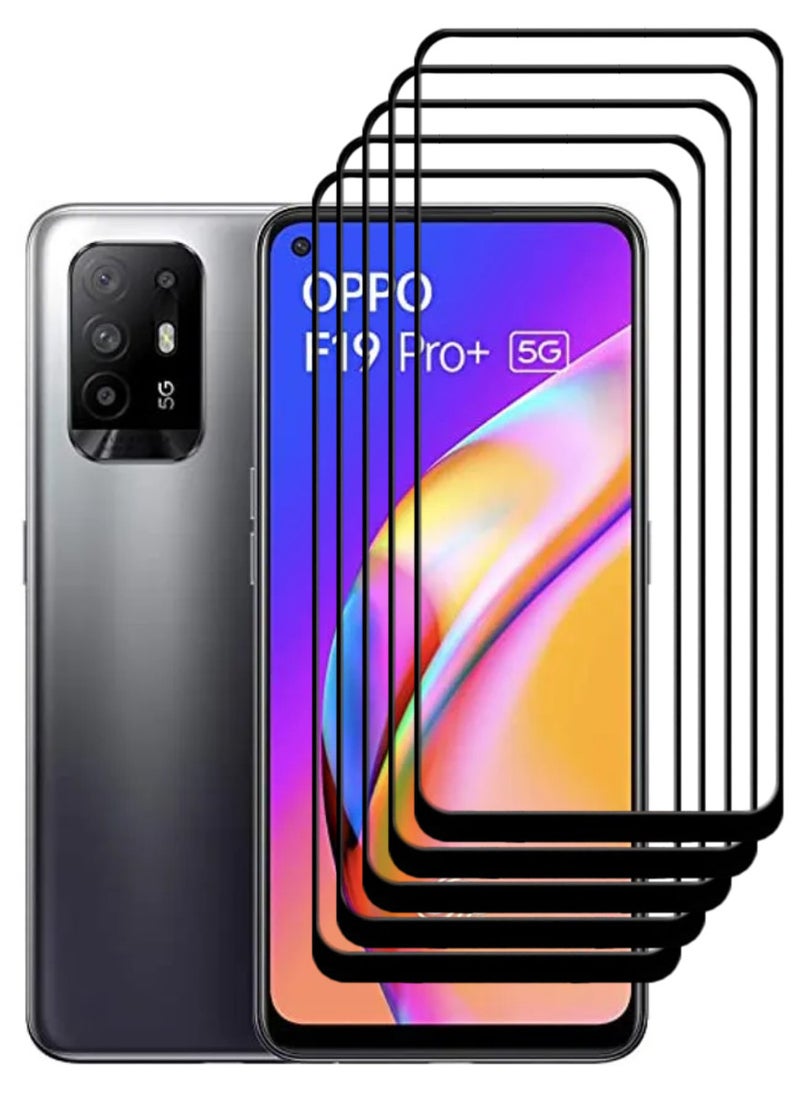 ACLIX 5 Pieces Antistatic ESD Dustproof Premium Quality High Definition Tempered Glass Screen Protector Designed For Oppo F19 Pro+ 5G - Image 1