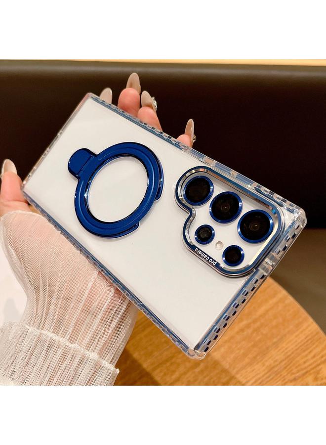 اس-توب جراب لهاتف Samsung Galaxy S22 Ultra 5G جراب هاتف شفاف مزود بحامل MagSafe مع فيلم عدسة - Image 1