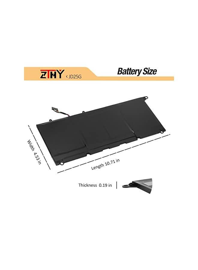 ZTHY 7.4V 52Wh Jd25G Laptop Battery Replacement For Dell Xps 13-9343 13-9350 P54G001 P54G002 Touchscreen Infinityedge Ultrabook Xps 13D-9343-1808T 1508 1608T 13-9350-D1508 D1608T 0N7T6 5K9Cp Jhxpy - Image 5