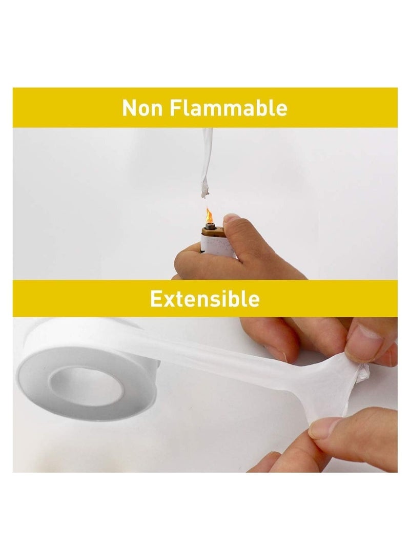 ELTRAZONE Teflon PTFE Thread Seal Tape, 12mm x 0.075mm x 10m, Yellow, Pack of 2, PTFE TAPE2  - Image 3