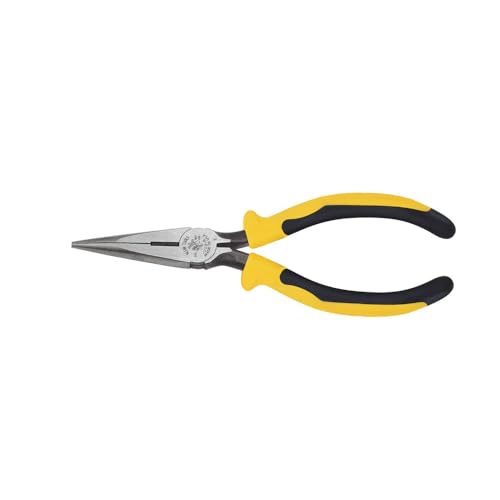 Klein Tools J2036 Needle Nose Pliers Long Nose Side Cutters Heavy Duty Journeyman Alligator Pliers with Curved Handles 634Inch