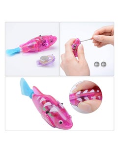 Generic Swimming Robot Fish Toy for Kids with LED Light, Mini Aquarium Fish, Bath Toys, Interactive Plastic Fish Toys (5 pcs), Electronic Cat Toy Gift to Stimulate Your Pet's Hunter Instincts  - Image 3