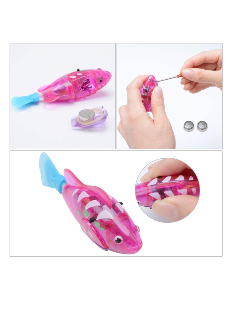 Generic - Swimming Robot Fish Toy for Kids with LED Light, Mini Aquarium Fish, Bath Toys, Interactive Plastic Fish Toys (5 pcs), Electronic Cat Toy Gift to Stimulate Your Pet's Hunter Instincts - Image 1
