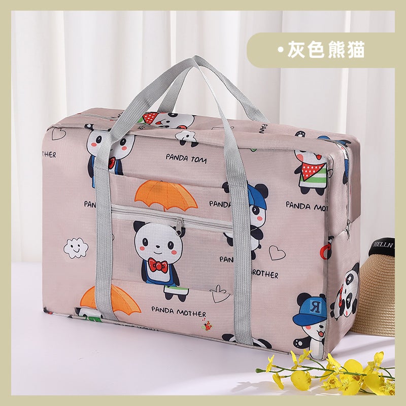 New Multi-Functional Foldable Travel Bag Gray panda 