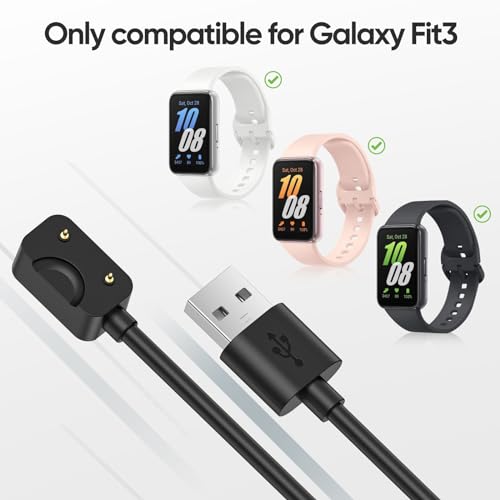 BLIKEJIN 2-Pack Charging Cable for Galaxy Fit 3 Watch Replacement Charger (USB-A) - Image 2