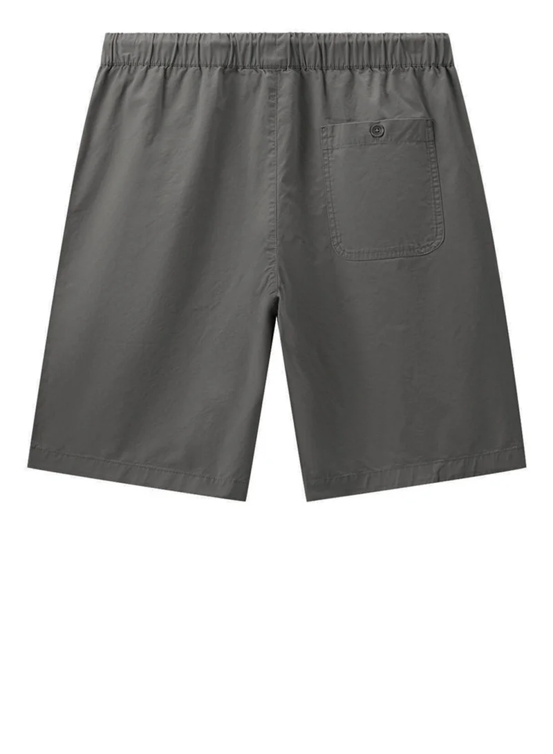 GIORDANO  Men’s Relaxed Twill Mid‑Rise Shorts with Elastic Waist for Men | Best Price UAE