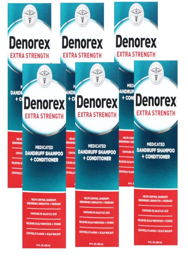 Denorex Extra Strength Dandruff Shampoo + Conditioner 10 oz (Pack Of 6) - Image 1