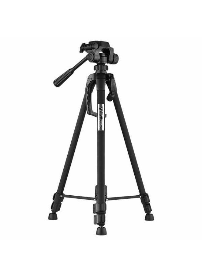 ELTRAZONE Professional WF-3520 Tripod Stand – Lightweight Aluminum Camera Tripod for DSLR, Camcorder, and Mobile Phones – Adjustable Height, 3-Way Pan Head, Quick Release Plate & Foldable Design – Ideal for Photography, Video & Content Creation – Black - Image 2