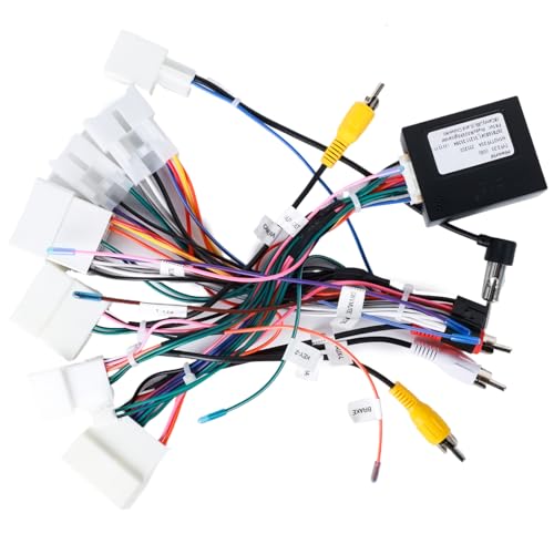 Podofo Radio Harness Adapter Wiring Harness with JBL Canbus Compatible with Corolla Camry RAV4 4Runner Tundra Prado CHR Highlander 16Pin Android ISO Stereo Connector Support OEM Camera SWC - Image 1