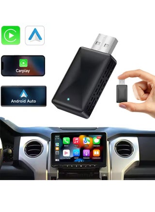 Wireless CarPlay Adapter for iPhone, 2-in-1 Wireless Carplay Plug Play Smart AI Box BT Wireless Dongle Mini Size , Stable Control & No Delay, Black - pzsku/Z0F7A988A6F274235AA5FZ/45/1747898346/52e34698-0e64-4d43-83ff-4a10565f2f55