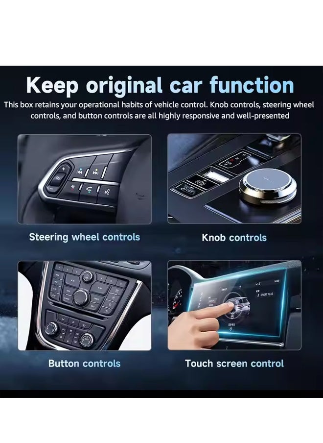 Wireless CarPlay Adapter for iPhone, 2-in-1 Wireless Carplay Plug Play Smart AI Box BT Wireless Dongle Mini Size , Stable Control & No Delay, Black